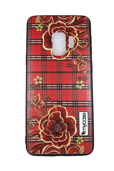 OEM Carcasă compatibilă cu Samsung S9, TPU și silicon, Design floral, Roșu