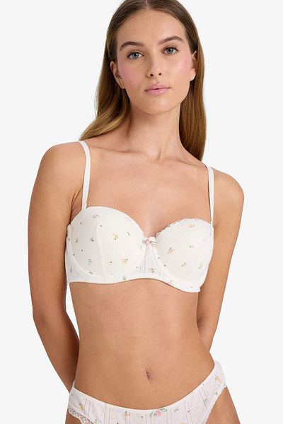 DeFacto Lace Detailed Covered Non-Padded Underwire Balconette Bra-Fall in Love F6140Ax25Au