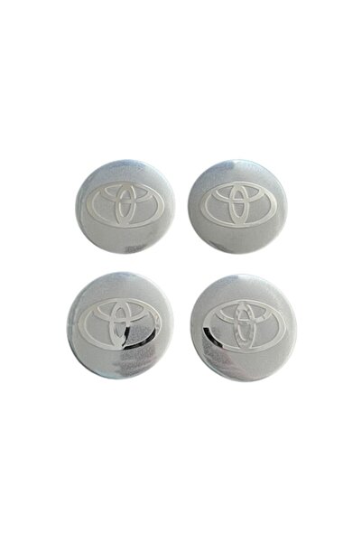 MAF Set de 4 stickere emblemă Toyota, aluminiu autoadezive 56mm pentru capace de roți