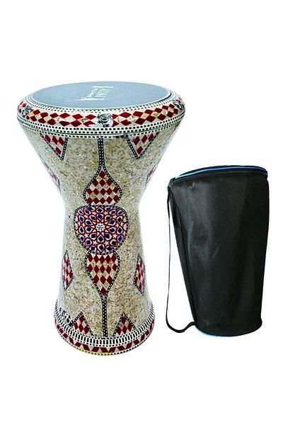 KARAZ MUSIC Elegant Egyptian Heritage Shell Drum with Bag