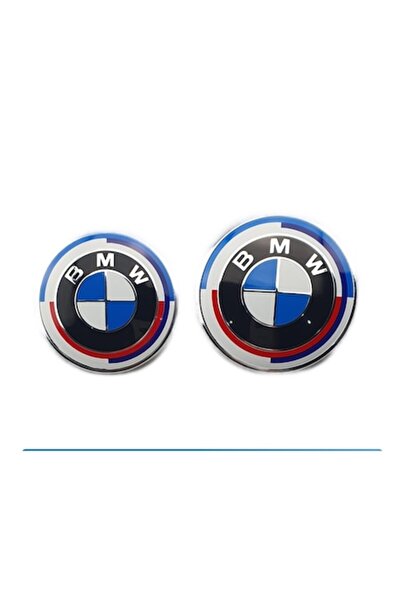 Autohelix MSA Set două embleme BMW pentru capotă sau portbagaj, 82mm și 74mm,...