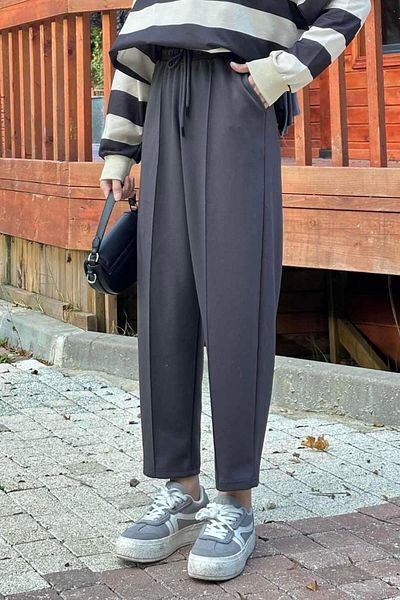 lamelif Shalwar Balloon Model Sweatpants Smoked