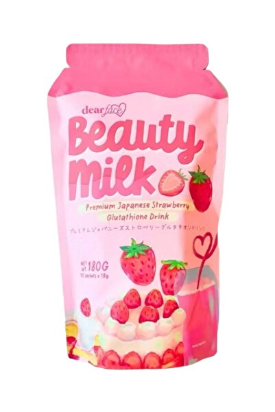DEAR حليب تجميل الوجه الفاخر، مشروب الجلوتاثيون بنكهة الفراولة اليابانية