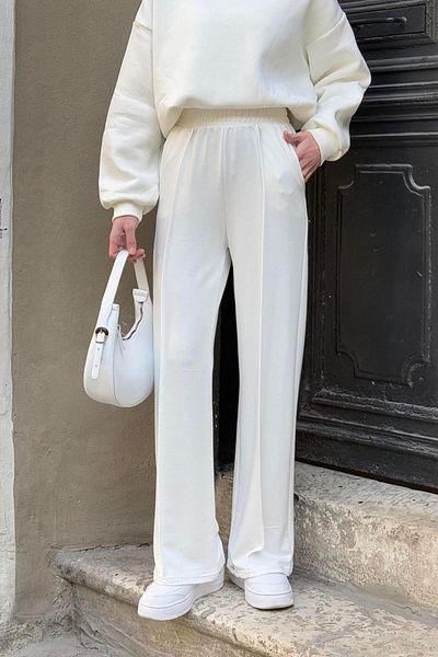 lamelif Cima Detailed Trousers White