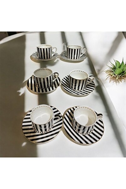 Kayaer Home Black and White Cup Set