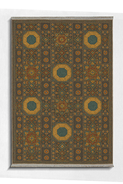 Rugs Modern Halı سجادة موسو متعددة الألوان بنقوش عرقية وقاعدة منسوجة، سجادة ز...