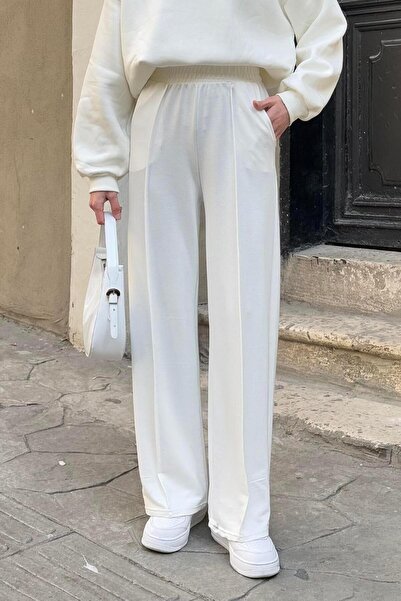 lamelif Λεπτομερές παντελόνι Çıma Λευκό