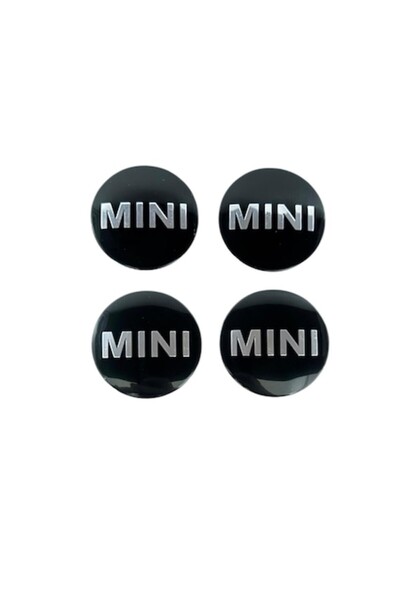 MAF Set 4 embleme stickere, Mini din tabla (aluminiu), Maf, autoadezive 56mm pentru capace roti