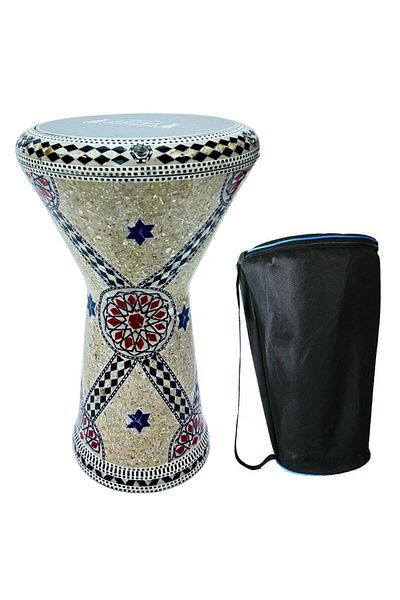 KARAZ MUSIC Egyptian musical drum with artistic shell and bag