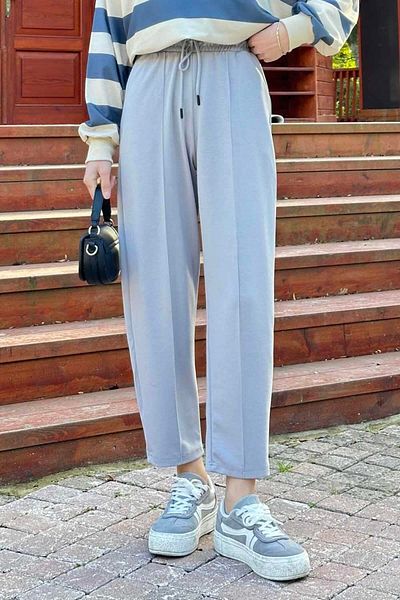 lamelif Shalwar Balloon Model Sweatpants Gray