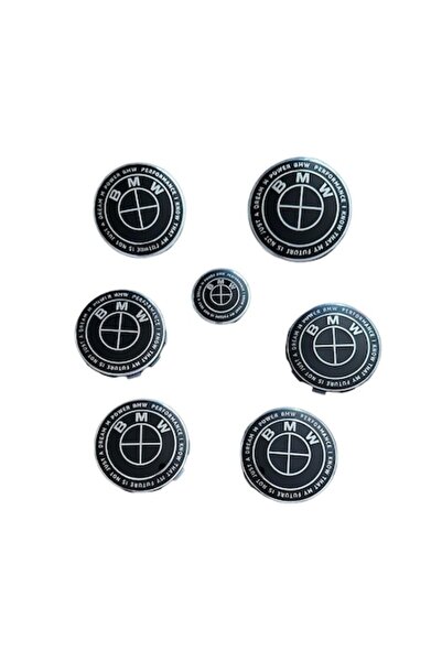 MAF Set Complet 7 Embleme Logo Compatibile BMW capota 82mm portbagaj 74 mm, c...