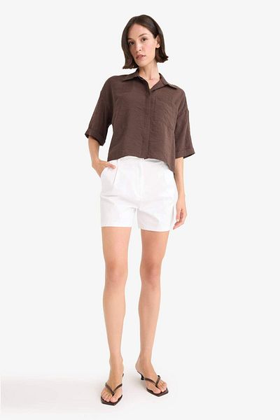 DeFacto Loose Fit Modal Short Sleeve Shirt F9331Ax25Au