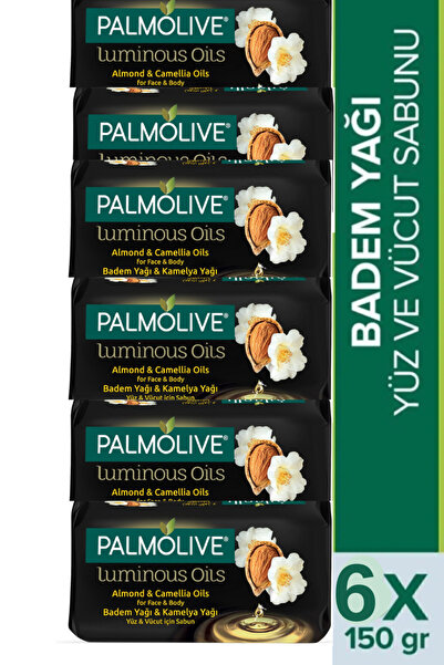 Palmolive LUMİNOUS OİLS BADEM YAĞI YÜZ VE VÜCUT SABUNU 150GR (6 ADET)