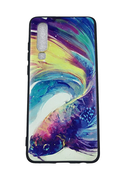 OEM Carcasă compatibilă cu Huawei P30, silicon în relief, Pește japonez