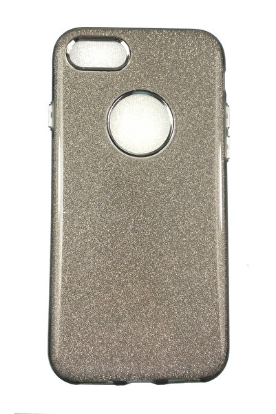 OEM Θήκη συμβατή με iPhone 7, σιλικόνη με γκλίτερ, γκρι