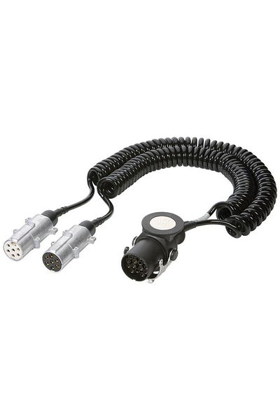 VİGNAL Spiral electrical cable 7P-15P D11487VIG, model 24N + S, with metal adapter from 15 pins to 2