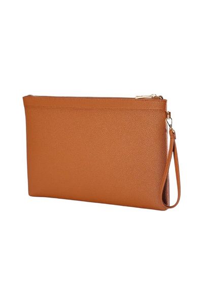 Chrisbella Crisbella brown leather pouch