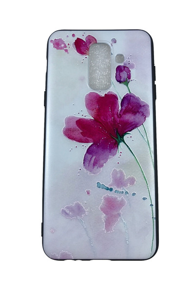 OEM Carcasă compatibilă cu Samsung Galaxy A6+ 2018, silicon cu relief, floare