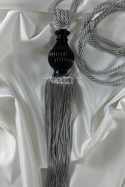istper Fon Curtain Binding Black Kuka Gray Ceiling Luxury Cornice Braçol Single Piece Curtain Holder