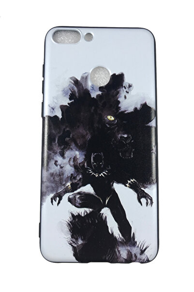 OEM Θήκη συμβατή με Huawei P Smart, Θήκη από ανάγλυφη σιλικόνη, Black Panther