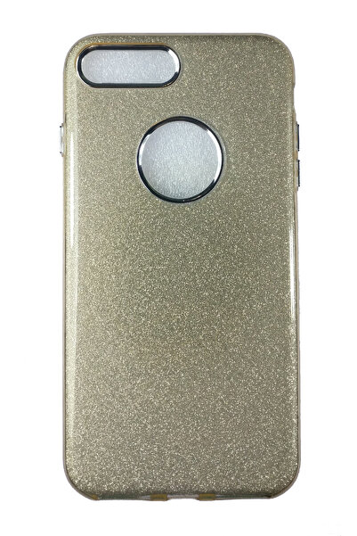 OEM Carcasă compatibilă cu iPhone 7 Plus, silicon cu sclipici, aurie, argintie