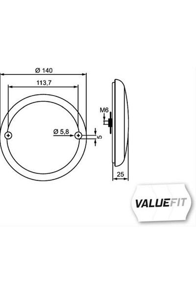 Hella LED brake light, model 2SD 357 026-001, compatible with 12/24V, 20 LEDs