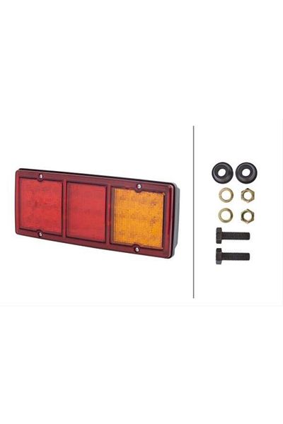 Hella Rear turn signal light 2SD 357 024-001, 12/24V compatible, 33 LEDs, red lens
