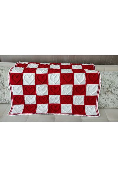 Güneş Alize Hand Knitted Cotton Organic Knitwear Popcorn Soft Baby Blanket
