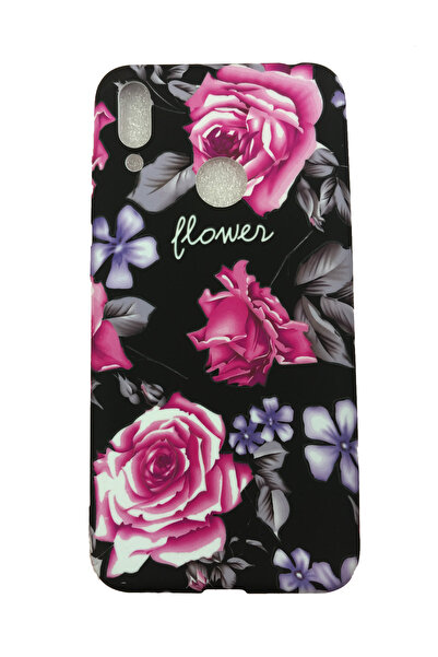 OEM Carcasă compatibilă cu Huawei Y6 Prime 2019, fosforescentă, flori roz și ...