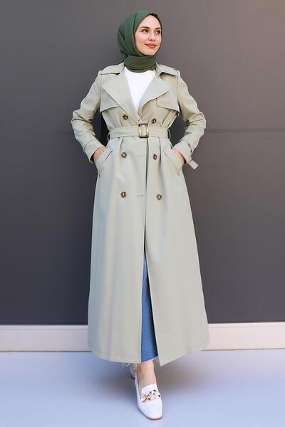 GİYZAMİLA Çilay Trench Coat Mint