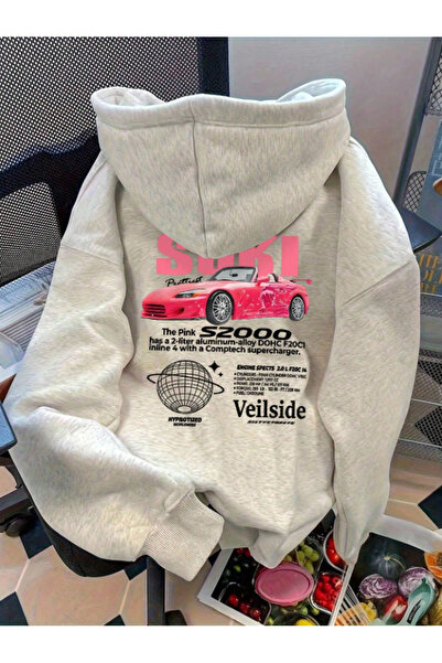 Marco Fresco Printed Cotton Oversized Hooded Sweatshirt Hoodie