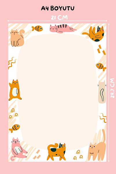 shop Cute Cat Pattern A4 - Notepad, Memo Pad, Notepad, Check List, School Notebook, Planner