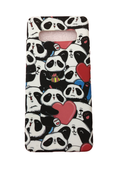 OEM Carcasă compatibilă cu Samsung Galaxy S10 Plus, fosforescentă, model Panda