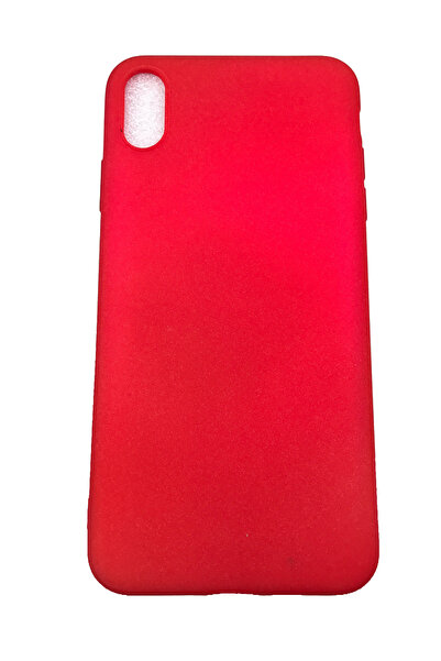 OEM Θήκη συμβατή με iPhone XS, Θήκη από σιλικόνη, υφή, Άμμος, Κόκκινο