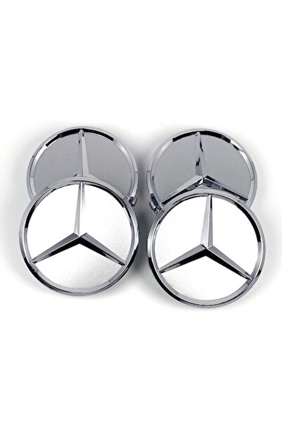 OEM Set 4 capace centrale pentru jante Mercedes, 75mm, ABS, culoare primară