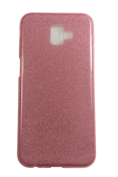 OEM Θήκη συμβατή με Samsung J6 Plus, Glitter Silicone, Ροζ
