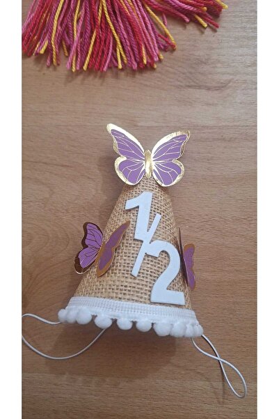 asöy Jumătate de vârstă 6 luni Pălărie Pălărie din pânză de iută Fluture Viol...