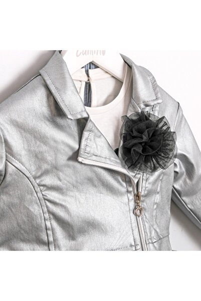 BİLGEN Style Girl's Silver Jacketed Tutu Skirt 3-Piece Set