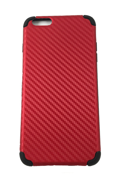 OEM Carcasă compatibilă cu iPhone 7 din policarbonat, carbon, roșie