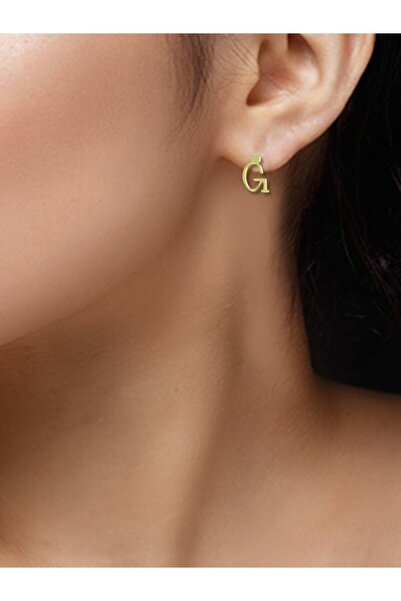 JEWELAi 14 ayar altın G Harfi küpe 0.6 gr, GC16971 Kodlu