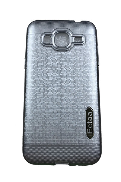 OEM Carcasă compatibilă cu Samsung Galaxy J3 2016, silicon mozaic, argintie