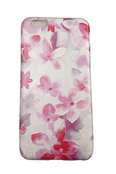 OEM Carcasă compatibilă cu iPhone 6 Plus, silicon cu relief, flori pastelate,...