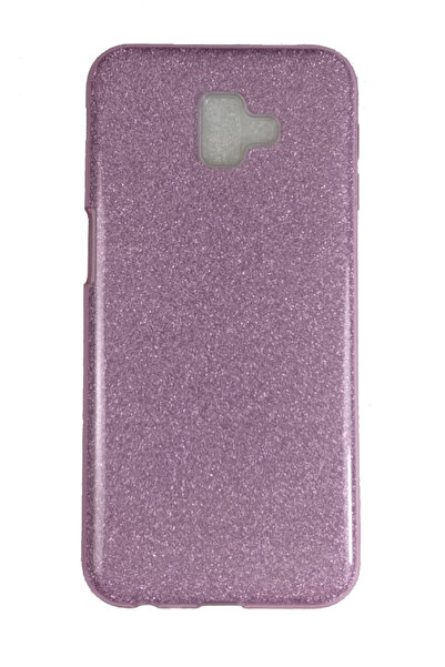 OEM Carcasă compatibilă cu Samsung J6 Plus, silicon cu sclipici, violet
