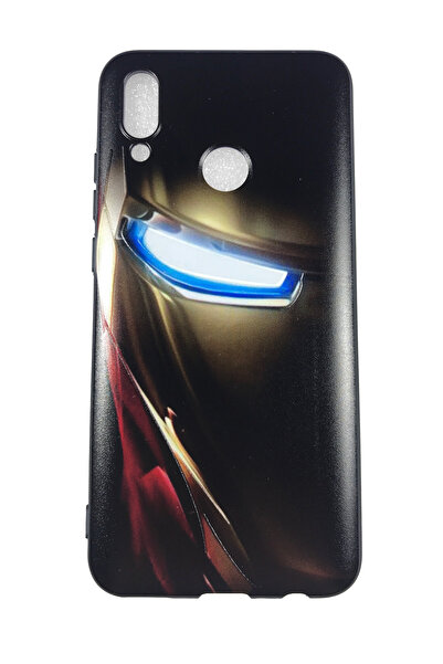 OEM Huawei P Smart 2019 κάλυμμα, ανάγλυφη θήκη σιλικόνης, Iron Man