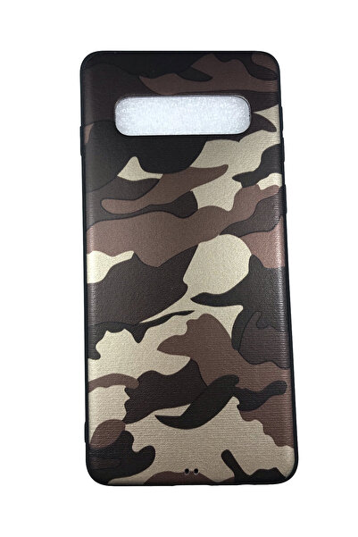 OEM Carcasă compatibilă cu Samsung S10 din silicon, culoare militară, maro în...