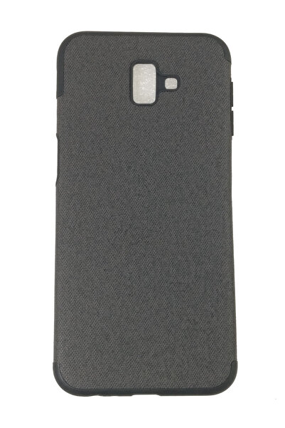 OEM Θήκη συμβατή με Samsung Galaxy J6+, Θήκη από σιλικόνη, Τύπος τζιν, Μαύρο