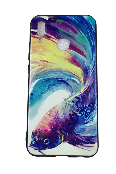 OEM Θήκη συμβατή με Huawei P20 Lite, Θήκη από ανάγλυφη σιλικόνη, Ιαπωνικά ψάρια