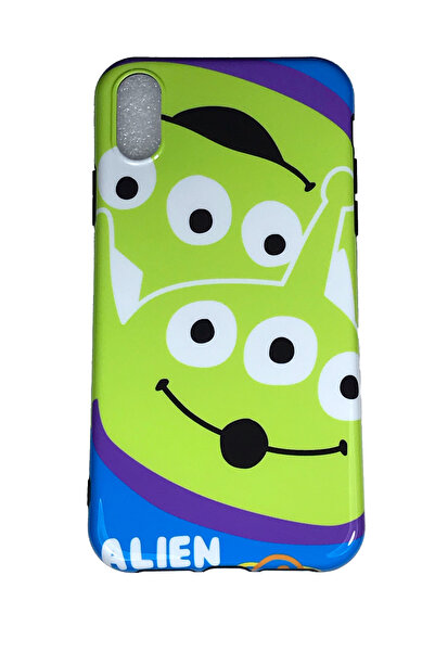 OEM Carcasă compatibilă cu iPhone X, carcasă din silicon lucios, Monstru Verd...