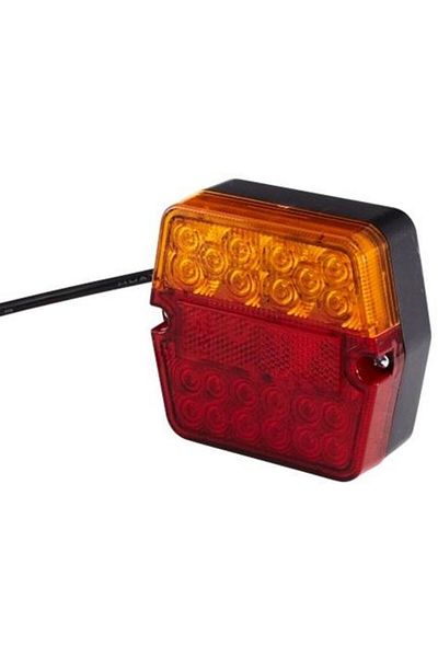 Hella Left brake light with 22 LEDs 2VA 357 023-021, 12 V, red/yellow lenses