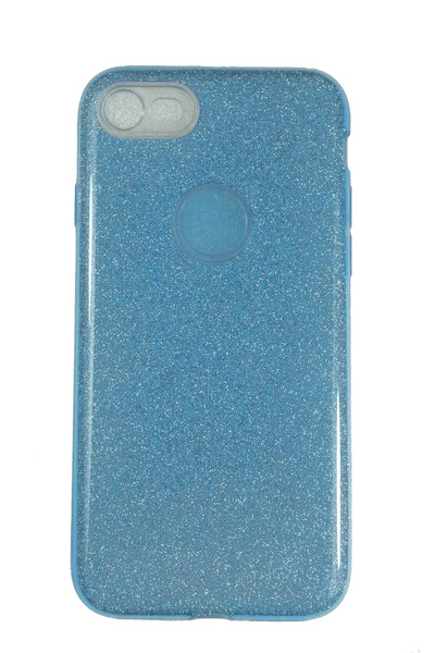 OEM Θήκη συμβατή με iPhone 8, σιλικόνη με γκλίτερ, μπλε